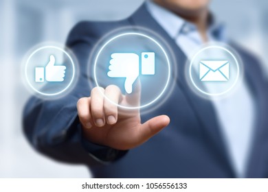 Dislike Social Button Feedback Business Internet Network Concept. - Powered by Shutterstock