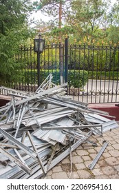 Dismantled Profile For Drywall And Building Material, Before The Start Of A Major Overhaul Of The Building