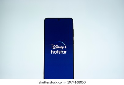 Disney Plus Hotstar Logo On Phone. Bangkok, Thailand 14 May 2021