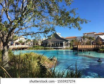 Disney Springs Lake With Shops