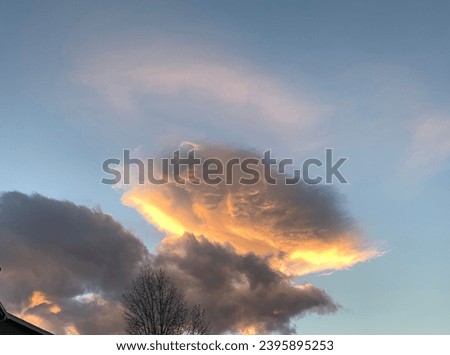 Disoriented sunset. Colorado clouds. Random time of day