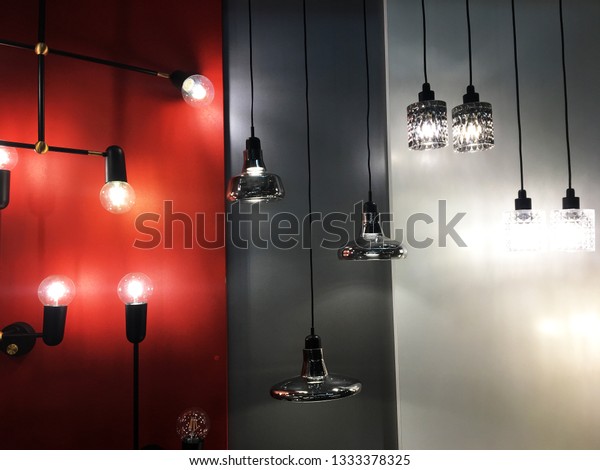 Display Many Hanging Lamps Colorful Lamp Stock Photo Edit Now