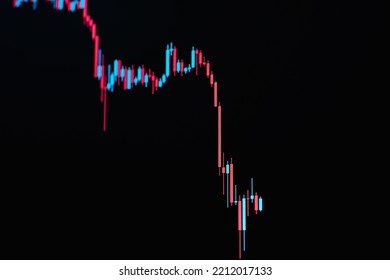 Display of quotes pricing graph visualization under black background. Financial statistic analysis on dark background with growing financial charts. Stock analyzing. Price chart bars. - Powered by Shutterstock - Get 15% off with code: PIKWIZARD15