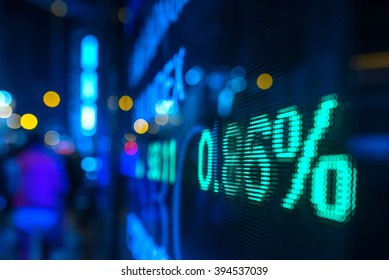 display stock market numbers in a street - Shutterstock ID 394537039