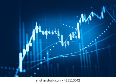 Display of Stock market quotes. Stock market chart. Business graph background. Forex trading.