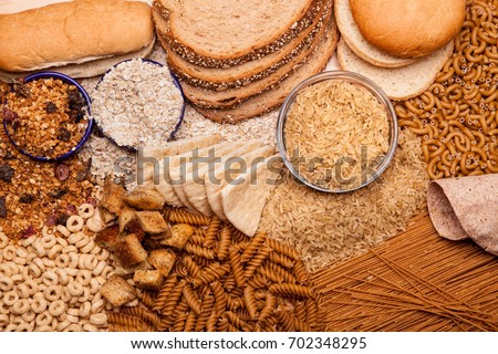Display of whole grains and whole grain products
