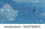 Displaying anemometer and wind vane spinning at weather station, data overlays, copy space. Meteorology, weather monitoring, data visualization, climate analysis, environmental analytics, digital