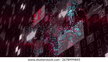Displaying digital map view evolving in futuristic interface, with glowing points and trend lines. Cyber, innovation, connectivity, technology, analytics, network, abstract