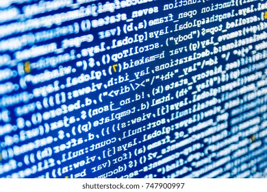 Displaying Program Code On Computer. Abstract Source Code Background. Database Bits Access Stream Visualisation. Information Technology Website Coding Standards For Web Design 
