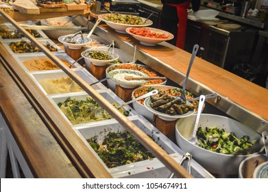 Displays On A Food Market Stall In Cork City, Ireland