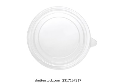 Disposable lunch box lid isolated on white background - Shutterstock ID 2317167219