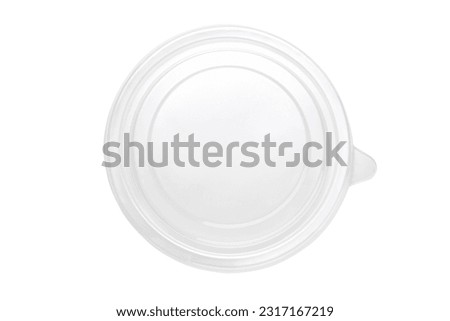 Disposable lunch box lid isolated on white background