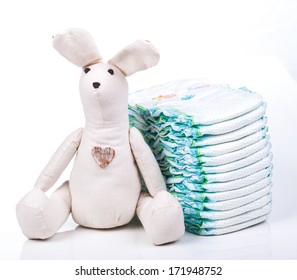 Disposable Nappies And Soft Toy