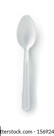 Disposable Spoon Isolated On A White Background