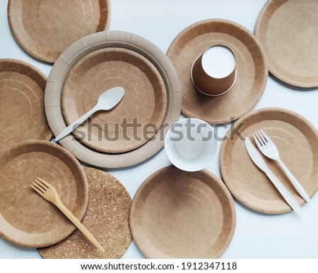 Disposable tableware for recycling, eco friendly