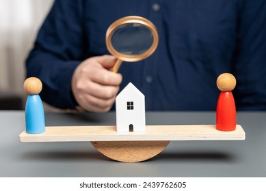 Dispute about the right to real estate. Court decision in property matters. Determine ownership. real estate law. Conflict upon entering into inheritance. Divorce proceedings and division