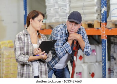 Dissapointed Workers At A Warehouse