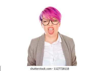 Dissatisfied Female Model Frowns Face Has Stock Photo 1127728118 ...