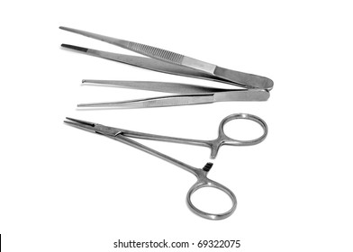 Dissecting Forceps Hemostatic Clamp Isolated On Stock Photo 69322075 ...