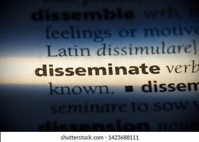 disseminate word in a dictionary. disseminate concept. - Shutterstock ID 1423688111
