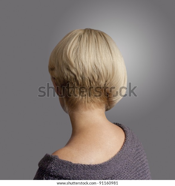 Dissymetric Hairstyle Real View Bob Haircut Stock Image Download Now