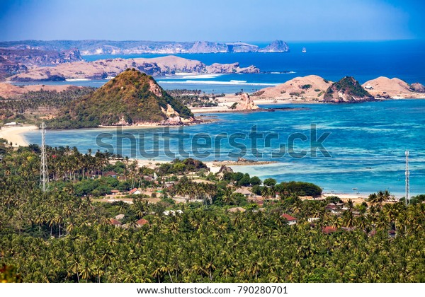 Distance View Pantai Kuta Lombok Island Stock Photo Edit