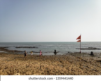 Distance View Of Somnath Temple Beach 