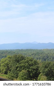 distant mountain view with sky
