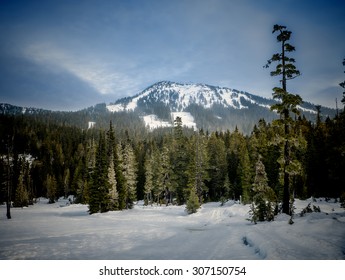 Distant Ski Hill Is Mount Washington