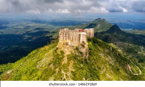 Distant View of Citadelle Laferrière With Low Clouds
