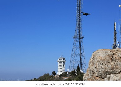 Distant view of Büyükada Fire Watchtower