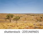 Distant view of Gosses Bluff (Tnorala) meteor, Northern Territory, Australia