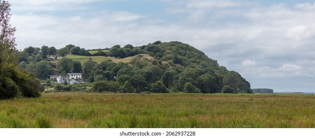 A distant View of Llanrhidian village, The Gower, Wales, UK