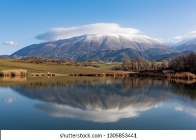 Distant view of Mount Olympus, the highest mountain of Greece and  home of the ancient Greek gods