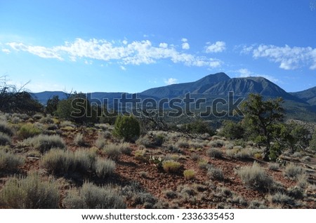 Distant view of Sleeping Ute Mountain, Colorado