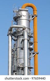 A Distillation Tower At A Chemical Plant