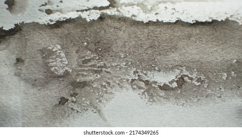 Distressed Overlay. Grunge Texture. Old Film Noise. Damaged Concrete Wall. Black Grain Dirt Stains Defect On White Aged Abstract Background.