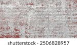 Distressed white paint brick Old Grungy Brick Wall Horizontal Texture Brick Wall With White Uneven Stucco