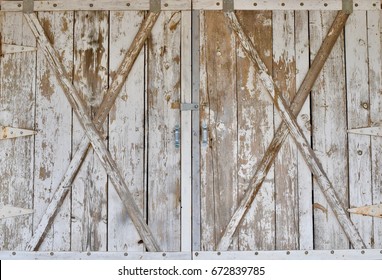 Distressed wood barn door panels