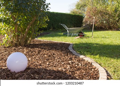 Distribute Bark Mulch On The Wayside