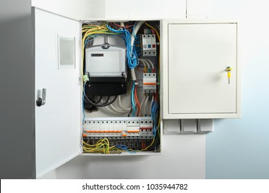 Distribution Board On Wall Indoors