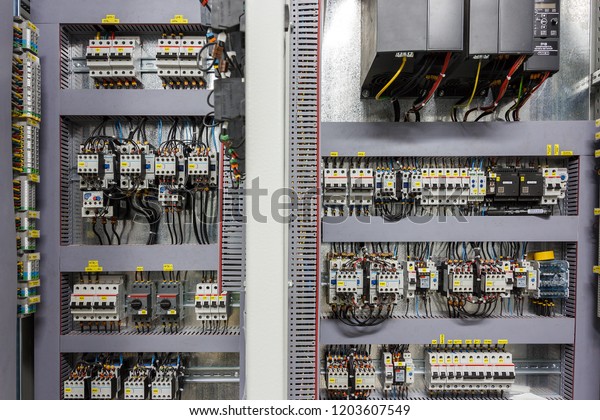 Distribution
board (panelboard, breaker panel, or electric panel) is component
of electricity supply system that divides  electrical power feed
into subsidiary circuits. Moscow -
2018