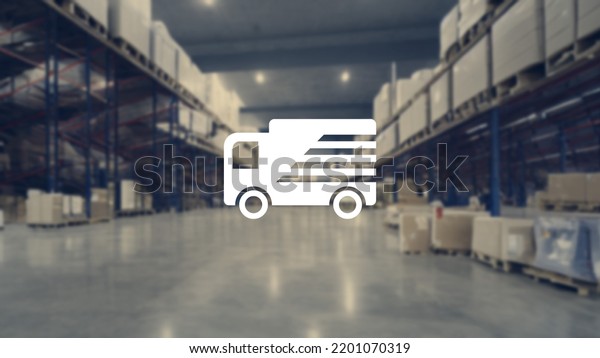 Distribution warehouse and truck\
sign