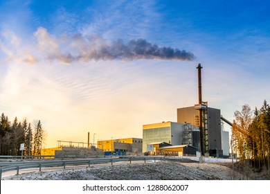 District Heating Plant Sobacken In Sweden January 2019