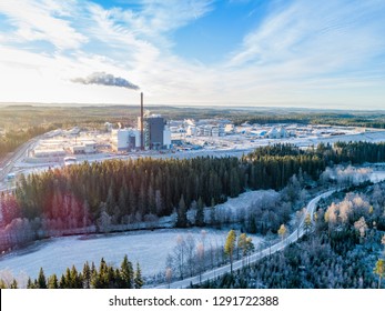 District Heating Plant In Borås Sweden January 2019