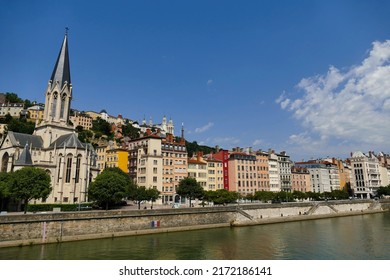 The District Of Old-Lyon On The Banks Of The Saône River