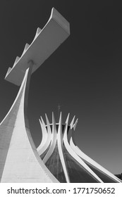 Brasília, Distrito Federal, Brazil. July 07 2020. Detail Of The Cathedral Of Brasilia It Was Designed By Oscar Niemeyer PB