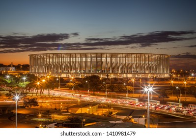 Brasília / Distrito Federal / Brazil - July 14, 2014: Brasília National Stadium At Night.