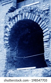 Disused Kiln Room In A Factory, Closeup Of Photo