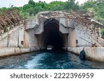 Disused Soviet-era Nuclear submarine base near the bay of Kotor, Montenegro